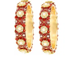 ZULKA Set Of 2 Cubic Zirconia-Studded Metal Bangles image 2