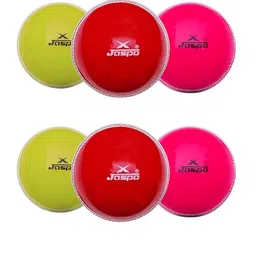 Jaspo Pack Of 6 Round Textured Durability Cricket Balls-picture-49