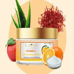 Eartho Essentials Vitamin C Skin Brightening Face Pack With Aloevera - 50 g-50