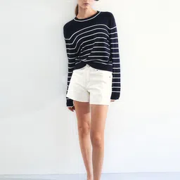 H&M Striped Short Fine-Knit Jumper-picture-29