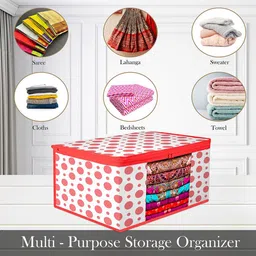 Kuber Industries Red Set of 4 Regular Multi-Utility Organisers image 2