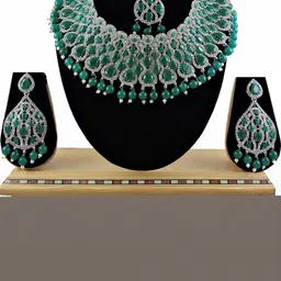 VATSALYA creation Women Necklace and Earrings With Maang Tika set of 4-32