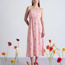 Kibo Women Printed Fit and Flare Midi Dress-picture-57
