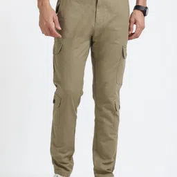 THE BEETEL HOUSE Men Relaxed Lazy Linen Utility Cargo Trousers-picture-12