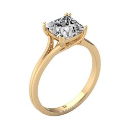 THE JEWEL HOUSE Women 14KT Gold Ring With 2.0 Carat Lab Grown Diamond 2.3g-image-12