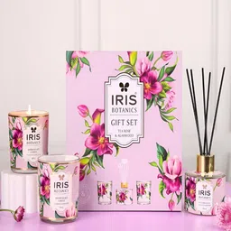 Iris 4-Pcs Pink & Green Tea Rose & Agarwood Home Fragrance Set-36