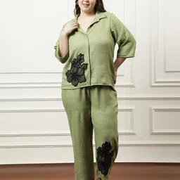 Athena Ample Embellished Shirt & Trouser Co-Ords-image-95
