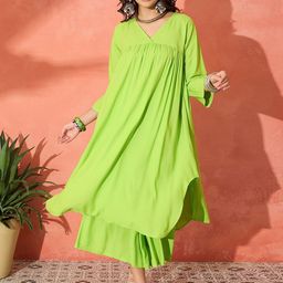 InWeave Women Regular Kurta with Palazzos-image-36