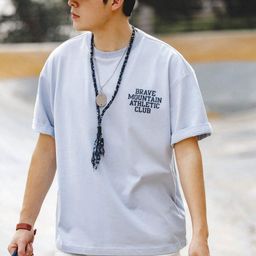 BAESD Men Printed Applique T-shirt-image-100