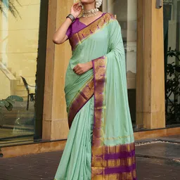 KAYOMMI Zari Pure Crepe Banarasi Saree-picture-7