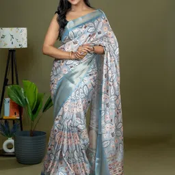 HELLA FASHIONS Ethnic Motifs Printed Zari Saree-picture-22