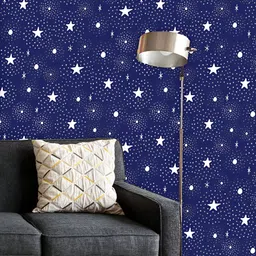 ArtzFolio Printed UV-Resistant Anti-Bacterial Hand Drawn Stars And Dots Peel & Stick Wallpaper-image-99