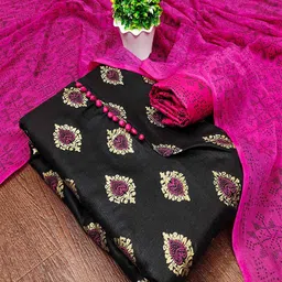 Peachmode Floral Printed Unstitched Dress Material-image-59