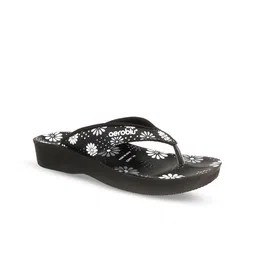 Aeroblu Women Floral Printed Comfort Slip On Heels-53
