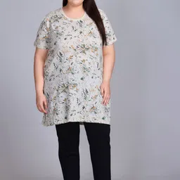 IN Love Women Printed Round Neck T-shirt & Pyjamas Pure Cotton Night suit-image-43