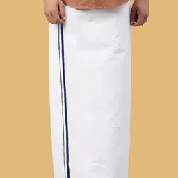 WHITE HEART Men Pure Cotton Slip-On Dhotis-56
