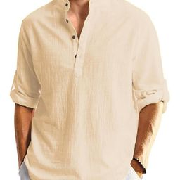 Edin Men Beige Cotton Kurtas-image-93