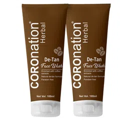 COROnation Herbal Set Of 2 De Tan Face Wash With Coffee & Chocolate - 100 ml Each-69