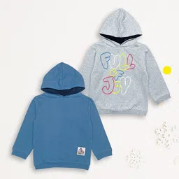 YUV Unisex Pack of 2 Graphic Printed Hooded Sweatshirt-13