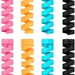 Renyke 8 Pieces Mobile Charging Cable & Earphones Wire Protector Cable Protector-image-55