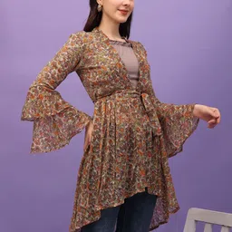 SCORPIUS Printed Longline Shrug image 4