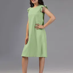 OMPAX Flutter Sleeve A-Line Dress image 4