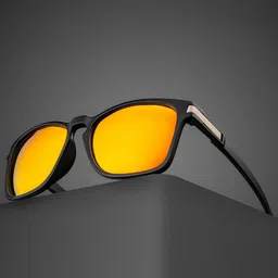 AFERELLE Unisex Square Sunglasses with Polarised Lens RBLKORGV0-image-17