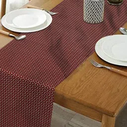 Ratan Cart Red Printed 100% Cotton Table Runners-8