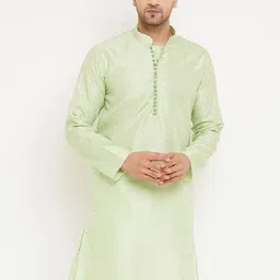 Armaan Ethnic Men Floral Yoke Design Thread Work Floral Kurta-38