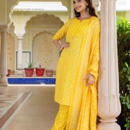 KETAKI FASHION Floral Printed Notch Neck Gotta Patti Straight Kurta With Trouser & Dupatta-picture-44