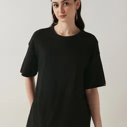 Bewakoof Air 1.0 Women's Jet Black Oversized T-shirt-image-27