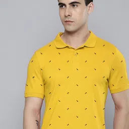 MERRIMENT Men Cotton Printed Regular Fit Polo Collar T-shirt-image-67