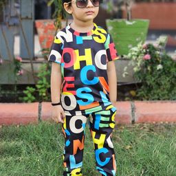 Sagar Impex Unisex Kids Printed T-shirt with Trousers-image-83