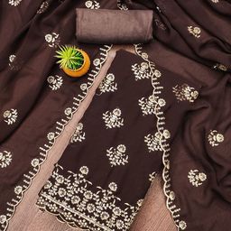Rangtulika Ethnics Embroidered Unstitched Dress Material-picture-25