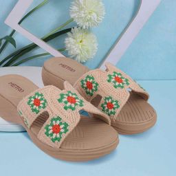 Metro Printed Wedge Sandals with Bows-18