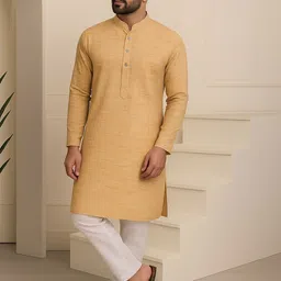 JASHNA Men Regular Kurta with Pyjamas-picture-5