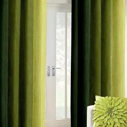 BELLA TRUE Green & Olive Green 2 Pieces Long Door Curtains-picture-11