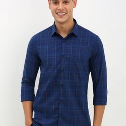 Allen Solly Men Spread Collar Checked Cotton Slim Fit Casual Shirt-image-35