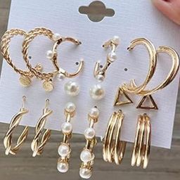 Vembley Gold-Plated Half Hoop Earrings-image-5