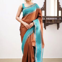 bigben textile Woven Design Zari Banarasi Saree-image-61