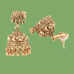Anouk 24K Gold-Plated Studded & Beaded Jewellery Set image 2