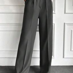 Next One Women Smart High-Rise Easy Wash Pleated Trousers-picture-1