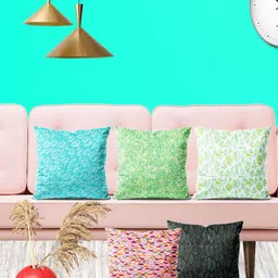 ArtzFolio Multicoloured Set of 5 Square Cushion Covers-92