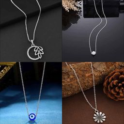 Boghra Sales Set Of 4 Silver-Plated German Silver Cubic Zirconia Chain-image-39