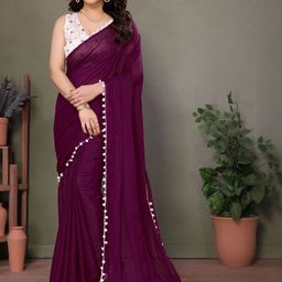 DIVASTRI Women Purple Sarees-picture-33