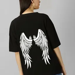 LECOWAR Graphic Printed Round Neck Drop-Shoulder Sleeves Cotton Oversized T-shirt-picture-40