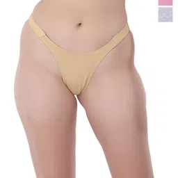 SELFCARE Pack Of 3 Mid-Rise Seamless Stretchable Thong Briefs SN3540-image-27