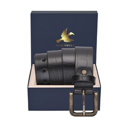 Hornbull Men Textured Leather Reversible Tang Belt-image-42