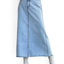all about you Solid Straight Skirt-image-28