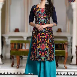 Moda Rapido Selection Of 2 Ethnic Motifs Printed Round Neck Straight Kurta-picture-20